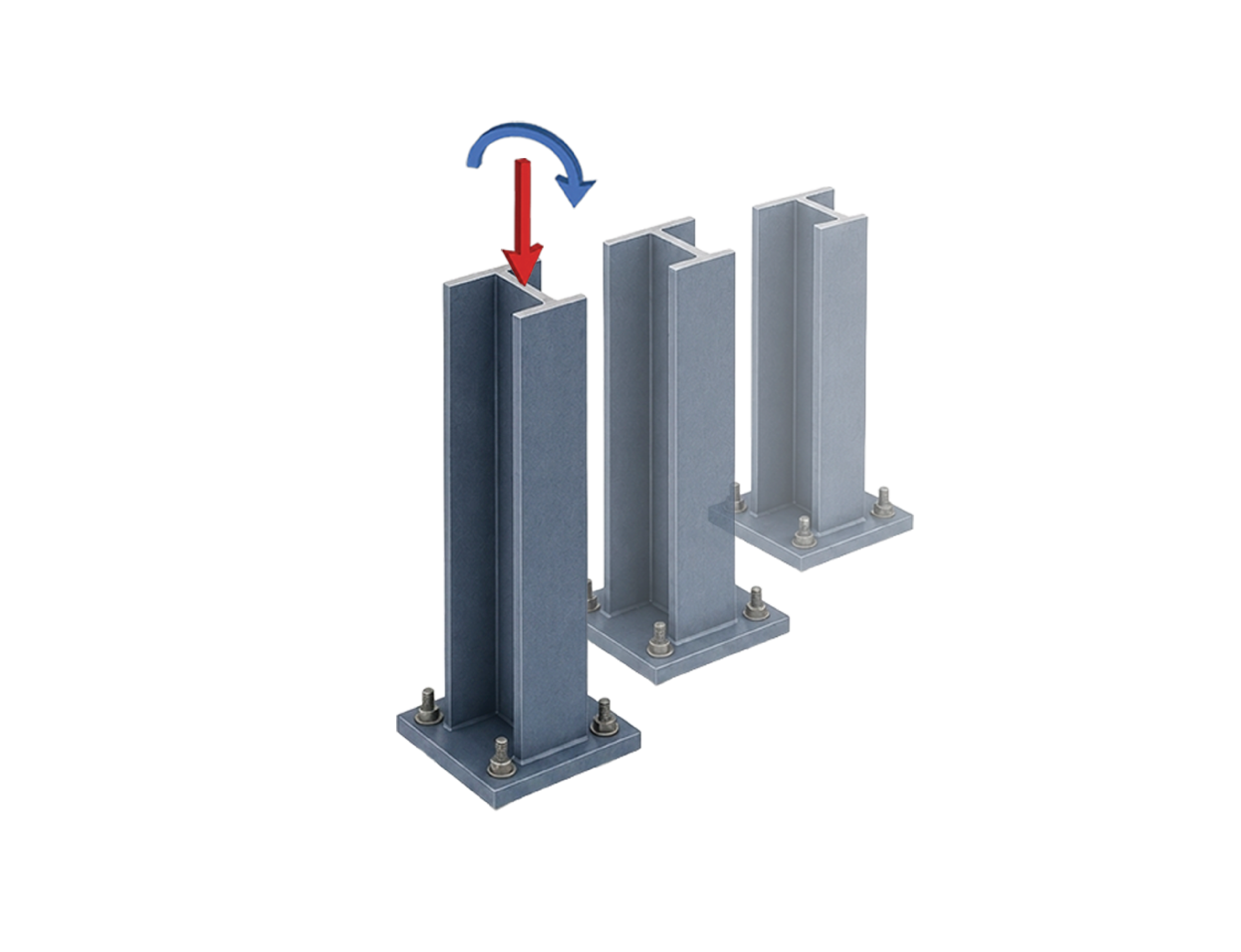 Multiple Steel Columns